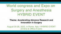 World Congress and Expo on Surgery and Anesthesia 2022