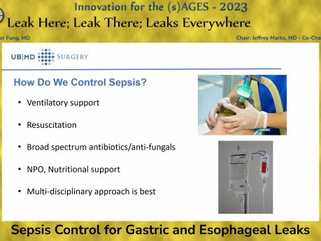Control de la sepsis en fugas gástricas y esofágicas
