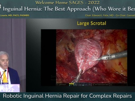 Reparación robótica de hernia inguinal para reparaciones complejas