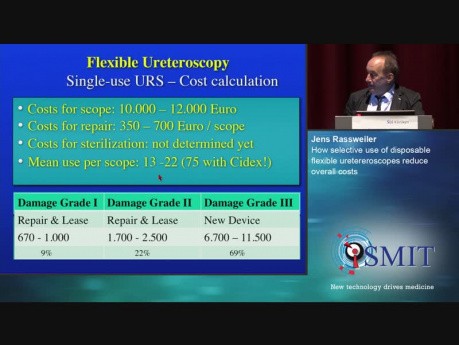 Cómo el uso selectivo de uretereroscopios flexibles desechables reduce los costos generales - SMIT 2019