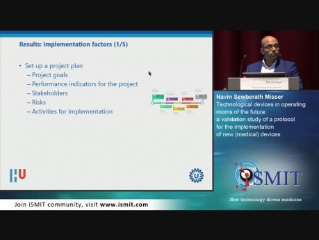 Dispositivos tecnológicos en salas de operaciones del futuro - SMIT 2019