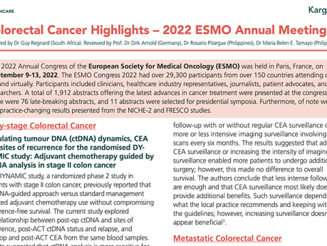 Aspectos destacados del cáncer colorrectal: reunión anual de ESMO 2022