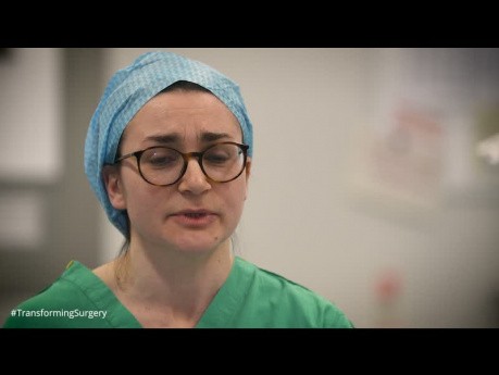 Danielle Collins, especialista en cirugía colorrectal, Western General Hospital, NHS Lothian 