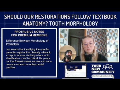 ¿Deben nuestras restauraciones seguir la anatomía de los libros de texto? Morfología dental - PS005
