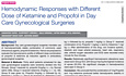 Respuestas hemodinámicas con diferentes dosis de ketamina y propofol en cirugías ginecológicas de día