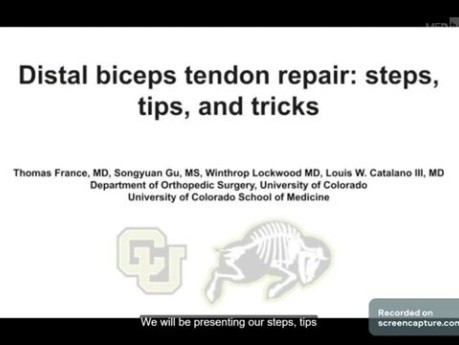 Procedimiento ortopédico - Reparación del tendón distal del bíceps